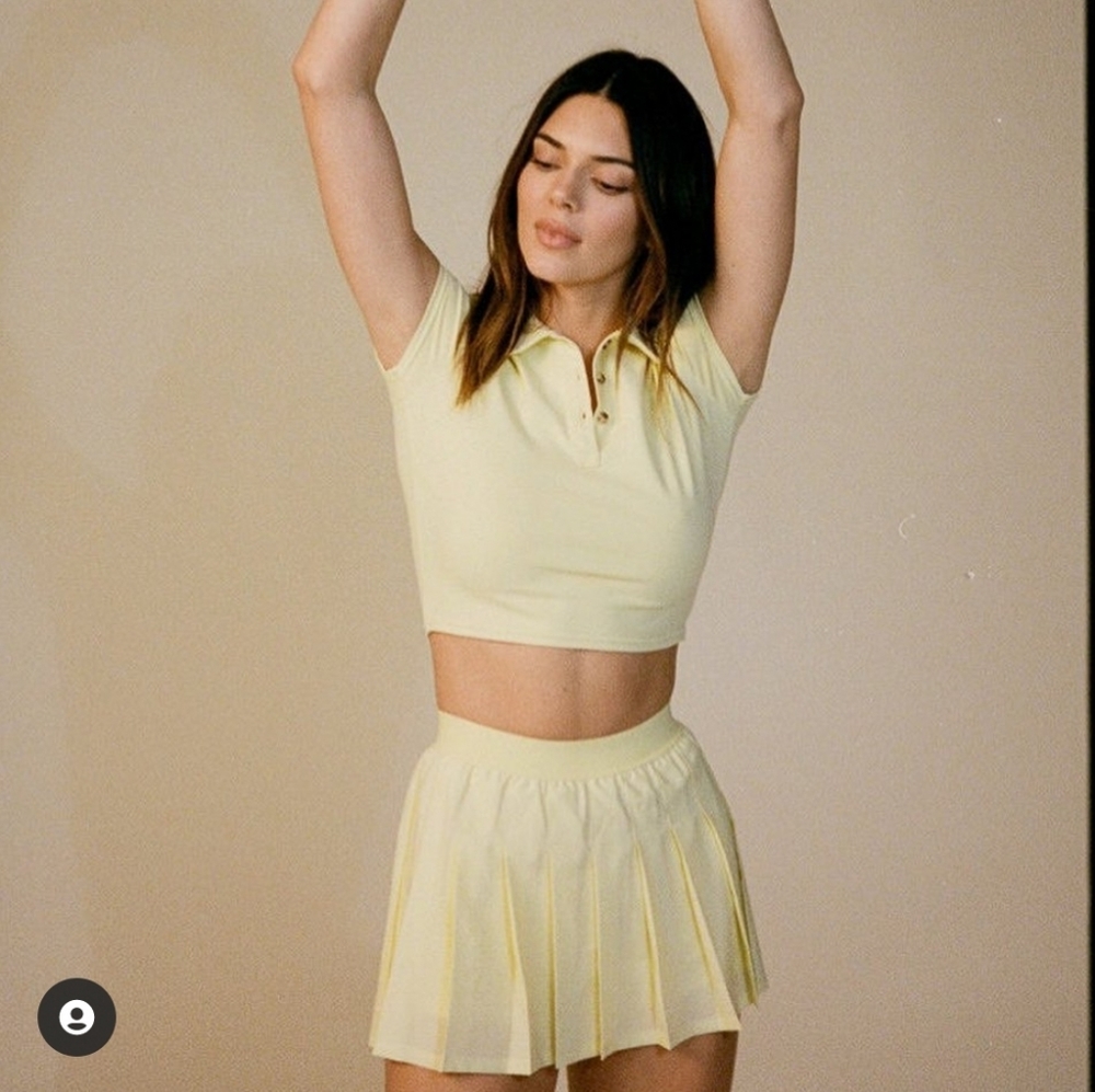 Alo Varsity Tennis Skirt Buttercup💛